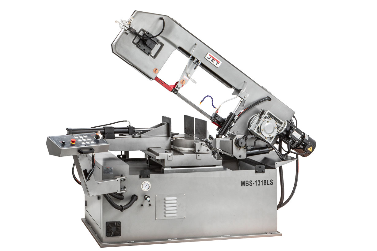 JET MBS-1318LS Полуавтоматический ленточнопильный станок по металлу